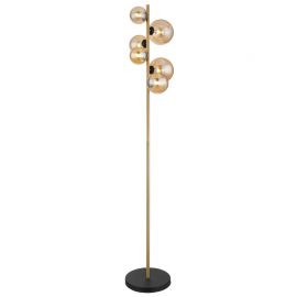 Lampadare - Lampadar, lampa de podea LED design modern Riha negru, alama