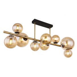 Plafoniere - Plafoniera LED design modern Riha negru, alama