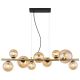 Pendule, Lustre suspendate - Lustra LED suspendata design modern Riha negru, alama