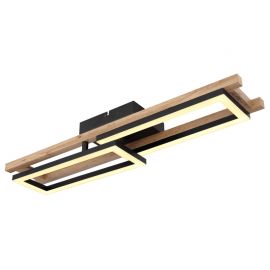 Plafoniere - Plafoniera LED design modern ILLA negru, maro 69x36,5cm