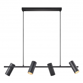 Pendule, Lustre suspendate - Lustra suspendata cu 4 surse de iluminat design minimalist Alanis 4 negru