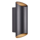 Aplica Up & Down de perete pentru iluminat exterior IP54 Nico round 22 negru