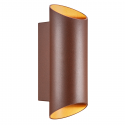 Aplica Up & Down de perete pentru iluminat exterior IP54 Nico round 22 ruginiu