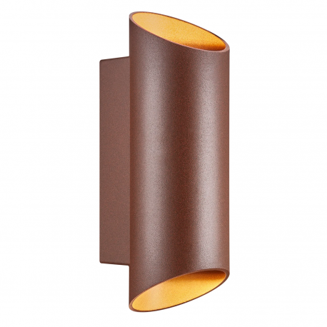Aplice, corpuri de iluminat pentru pereti - Aplica Up & Down de perete pentru iluminat exterior IP54 Nico round 22 ruginiu