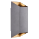 Aplica Up & Down de perete pentru iluminat exterior IP54 Nico square 22 antracit