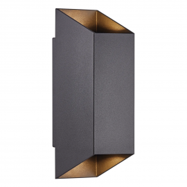 Aplice, corpuri de iluminat pentru pereti - Aplica Up & Down de perete pentru iluminat exterior IP54 Nico square 22 negru
