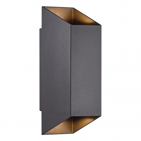 Aplice, corpuri de iluminat pentru pereti - Aplica Up & Down de perete pentru iluminat exterior IP54 Nico square 22 negru