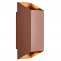 Aplica Up & Down de perete pentru iluminat exterior IP54 Nico square 22 ruginiu