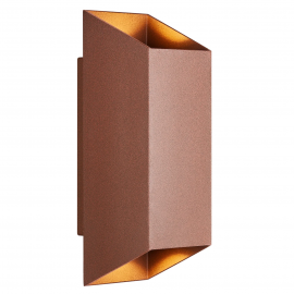 Aplice, corpuri de iluminat pentru pereti - Aplica Up & Down de perete pentru iluminat exterior IP54 Nico square 22 ruginiu