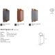 Aplice, corpuri de iluminat pentru pereti - Aplica Up & Down de perete pentru iluminat exterior IP54 Nico square 22 ruginiu