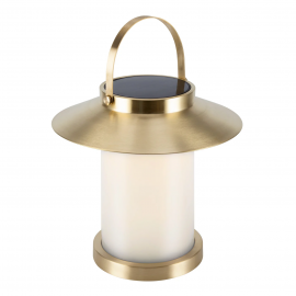 Lampi decorative si solare - Lampa LED portabila pentru exterior solara cu baterii Temple To-Go 35 alama