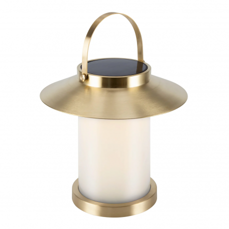 Lampi decorative si solare - Lampa LED portabila pentru exterior solara cu baterii Temple To-Go 35 alama