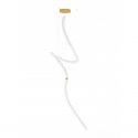 Lustra LED dimabila, deosebita design lux PERLA opal, auriu