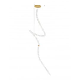 Pendule, Lustre suspendate - Lustra LED dimabila, deosebita design lux PERLA opal, auriu