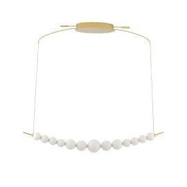 Pendule, Lustre suspendate - Lustra LED suspendata, dimabila, deosebita design lux PERLA opal, auriu