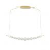 Lustra LED suspendata, dimabila, deosebita design lux PERLA opal, auriu
