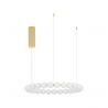 Lustra LED suspendata, dimabila, deosebita design lux PERLA opal, auriu 62cm