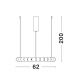 Pendule, Lustre suspendate - Lustra LED suspendata, dimabila, deosebita design lux PERLA opal, auriu 62cm