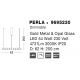 Pendule, Lustre suspendate - Lustra LED suspendata, dimabila, deosebita design lux PERLA opal, auriu 62cm