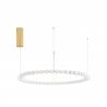 Lustra LED suspendata, dimabila, deosebita design lux PERLA opal, auriu 80cm