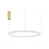 Lustra LED suspendata, dimabila, deosebita design lux PERLA opal, auriu 104cm
