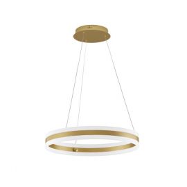 Pendule, Lustre suspendate - Lustra LED suspendata, dimabila, design modern Agos auriu 60cm
