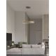 Pendule, Lustre suspendate - Lustra LED suspendata, dimabila, design modern Agos auriu 60cm