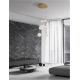 Pendule, Lustre suspendate - Lustra LED suspendata, dimabila, design modern Hook auriu, opal alb 56,6cm