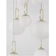 Pendule, Lustre suspendate - Lustra LED suspendata, dimabila, design modern Hook auriu, opal alb 56,6cm