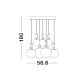 Pendule, Lustre suspendate - Lustra LED suspendata, dimabila, design modern Hook auriu, opal alb 56,6cm