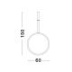 Pendule, Lustre suspendate - Pendul LED dimabil design modern Change negru 60cm