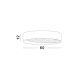 Plafoniere - Plafoniera LED dimabila design modern Oby alb 60cm