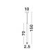 Pendule, Lustre suspendate - Pendul LED design modern Trimle auriu 2.5cm