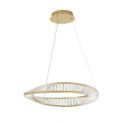 Lustra LED suspendata , dimabila, cristal design elegant AURELIA auriu 60cm