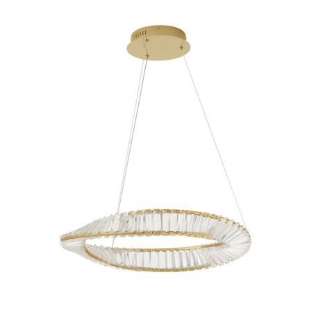 Pendule, Lustre suspendate - Lustra LED suspendata , dimabila, cristal design elegant AURELIA auriu 60cm