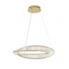 Lustra LED suspendata , dimabila, cristal design elegant AURELIA auriu 60cm