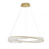 Lustra LED suspendata , dimabila, cristal design elegant AURELIA auriu 80cm