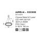 Pendule, Lustre suspendate - Lustra LED suspendata , dimabila, cristal design elegant AURELIA crom 60cm