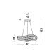 Pendule, Lustre suspendate - Pendul LED dimabil, cristal design elegant CONCETO crom