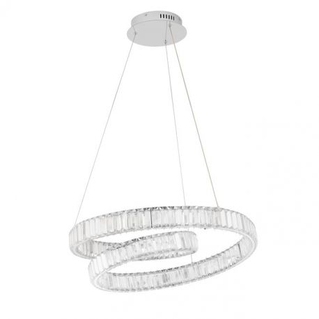 Pendule, Lustre suspendate - Pendul LED dimabil, cristal design elegant CONCETO crom 60cm