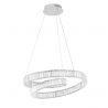 Pendul LED dimabil, cristal design elegant CONCETO crom 60cm