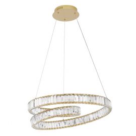 Pendule, Lustre suspendate - Pendul LED dimabil, cristal design elegant CONCETO auriu 60cm
