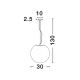 Pendule, Lustre suspendate - Pendul design modern Nevoso alb 30cm