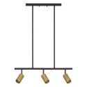 Lustra suspendata cu 3 surse de iluminat design modern POGNO negru, auriu