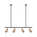Lustra suspendata cu 4 surse de iluminat design modern POGNO negru, auriu
