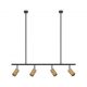 Lustra suspendata cu 4 surse de iluminat design modern POGNO negru, auriu