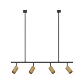 Pendule, Lustre suspendate - Lustra suspendata cu 4 surse de iluminat design modern POGNO negru, auriu