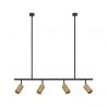 Lustra suspendata cu 4 surse de iluminat design modern POGNO negru, auriu