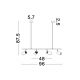 Pendule, Lustre suspendate - Lustra suspendata cu 4 surse de iluminat design modern POGNO negru, auriu