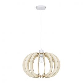 Pendule, Lustre suspendate - Pendul design modern OTTOLINE alb, natural